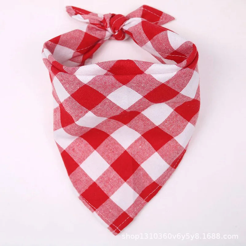 Classic Red Black Plaid Bandana