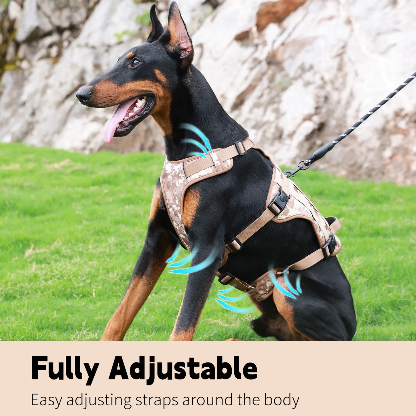 Large Dog Soft Adjustable Harness