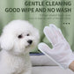 6pcs Pet Body Wipes No Rinse Cleaning Gloves Cat and Dog Grooming Mild Deodorizing Wipes Special Cleaning and Beauty Supplies