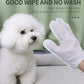 6pcs Pet Body Wipes No Rinse Cleaning Gloves Cat and Dog Grooming Mild Deodorizing Wipes Special Cleaning and Beauty Supplies